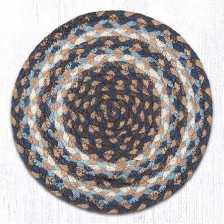 CAPITOL IMPORTING CO 10 in. Round Miniature Swatch Rug, Blue 46-743